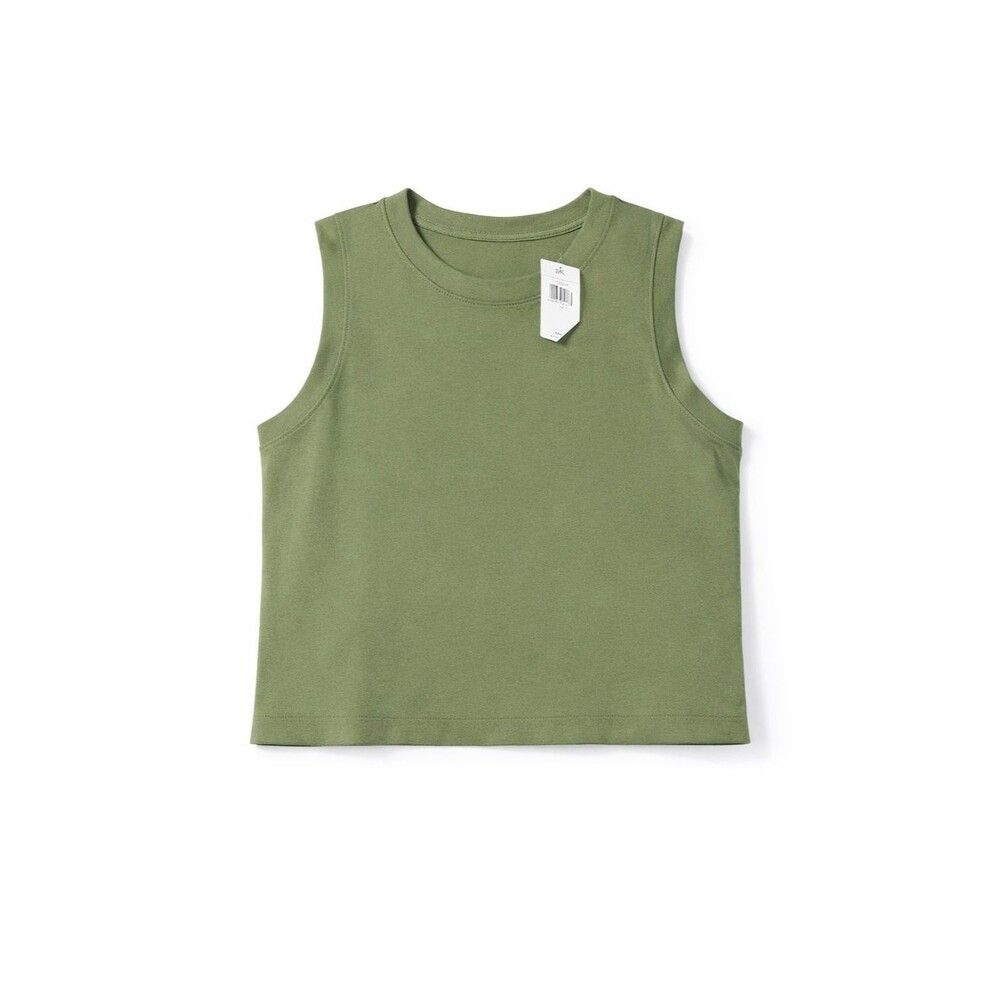 BKE Core Olive Green Crop Tank Top NWT Small Medium Sleeveless Casual